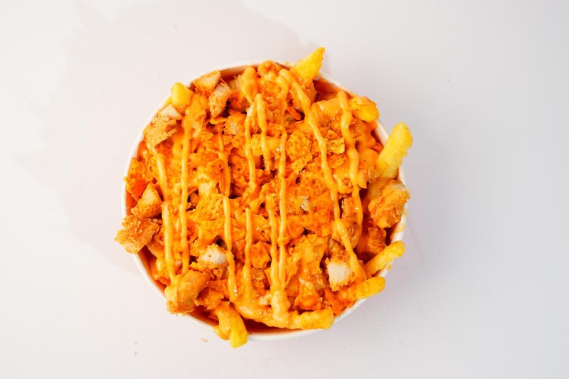 بطاطا مقلية بالدجاج