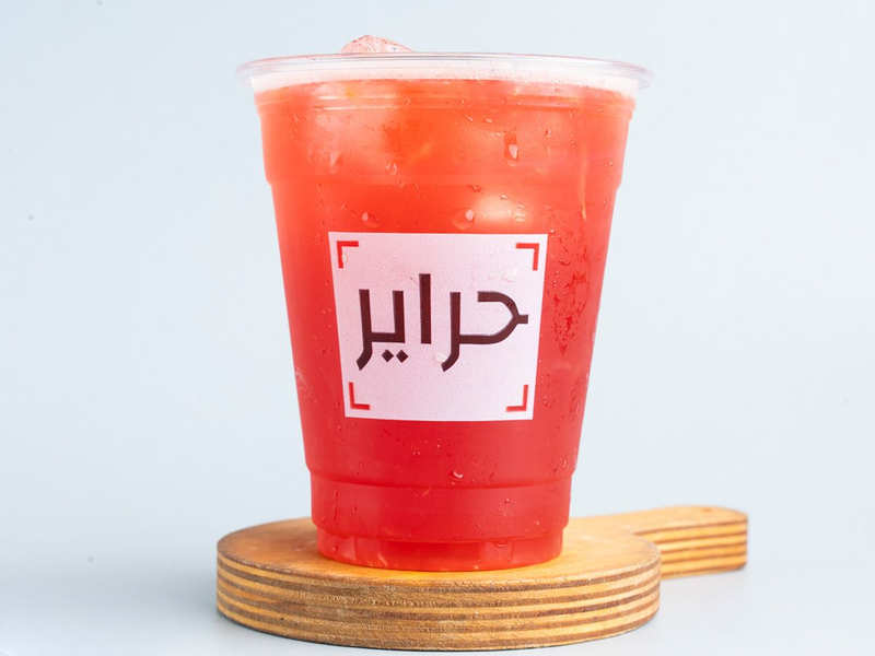 شاي فراولة وليمون مثلج