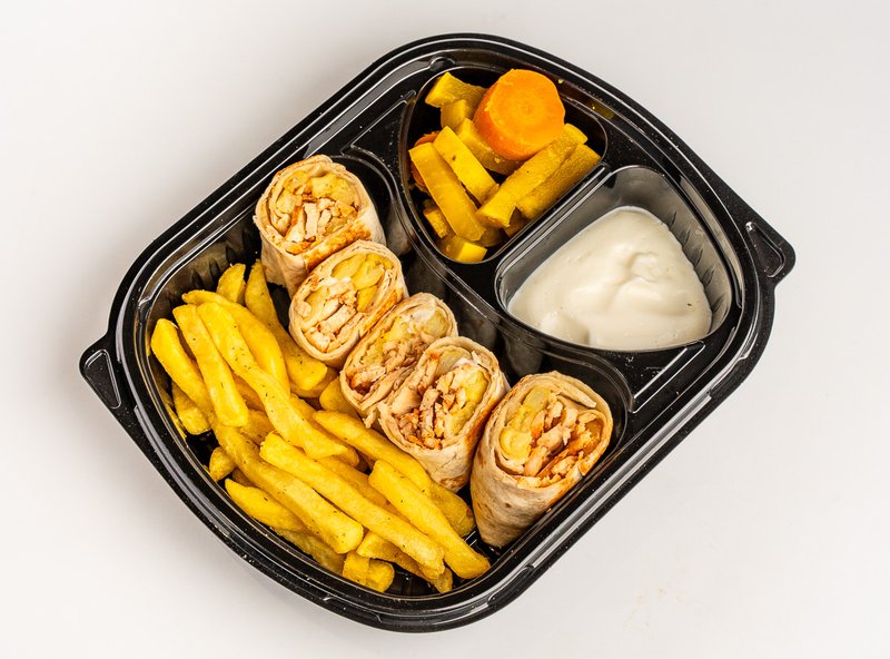 طبق صاج شاورما دجاج