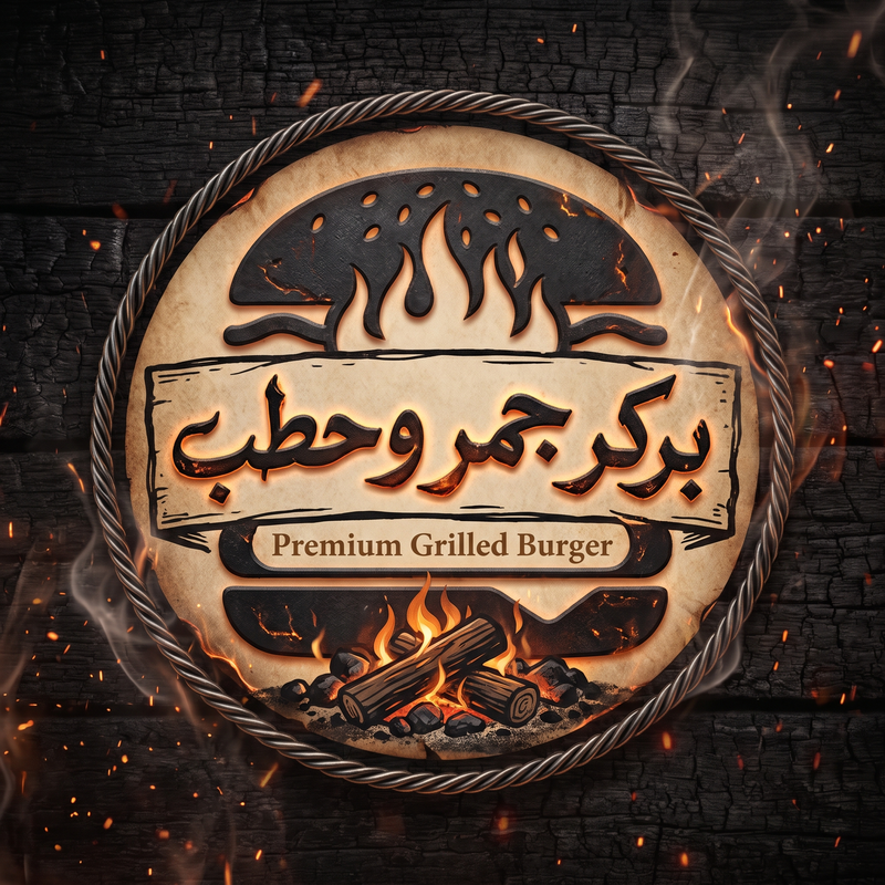 بركر جمر وحطب